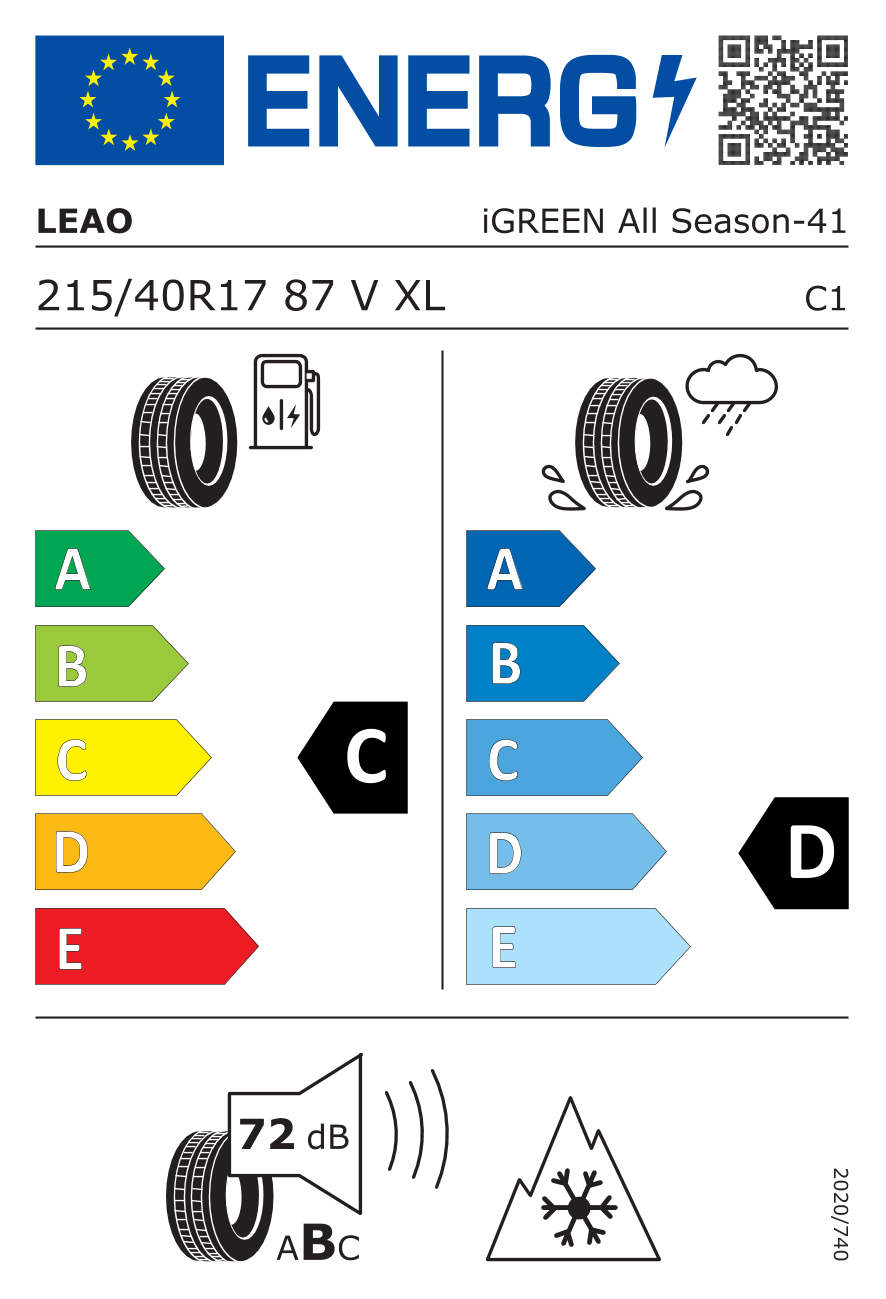 215/40R17 87V XL iGREEN All Season